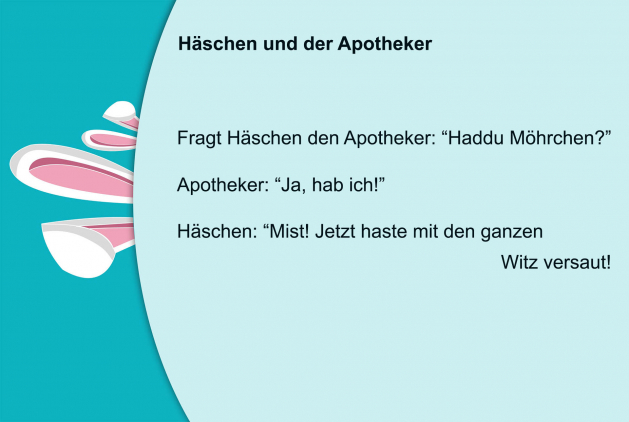 Witz: Häschen und der Apotheker Witz: Häschen und der Apotheker